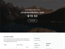 Tablet Screenshot of olivertwistbistro.com